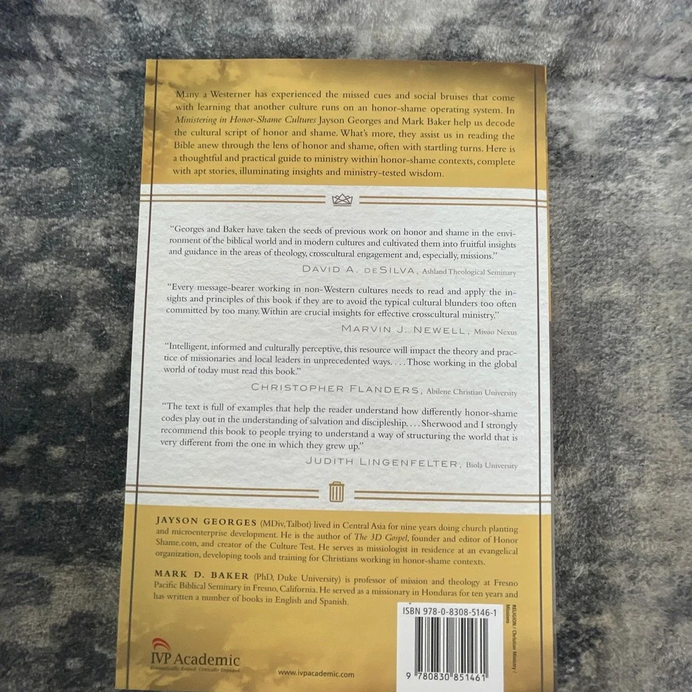 Ministering in Honor-Shame Cultures Jayson Georges Mark D. Baker Paperback
